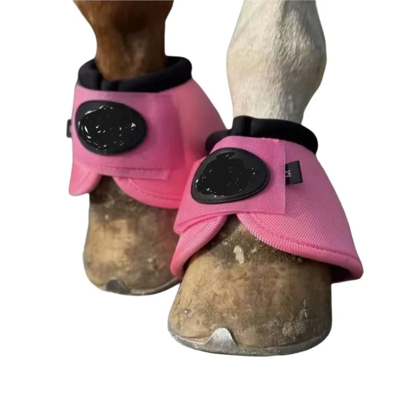 Horse Hooves Sets of Horses Leg Guard Set Horse Racing Bell Boots Horseshoe Watchband Convex Block Anti-Rotation Horse Equipment