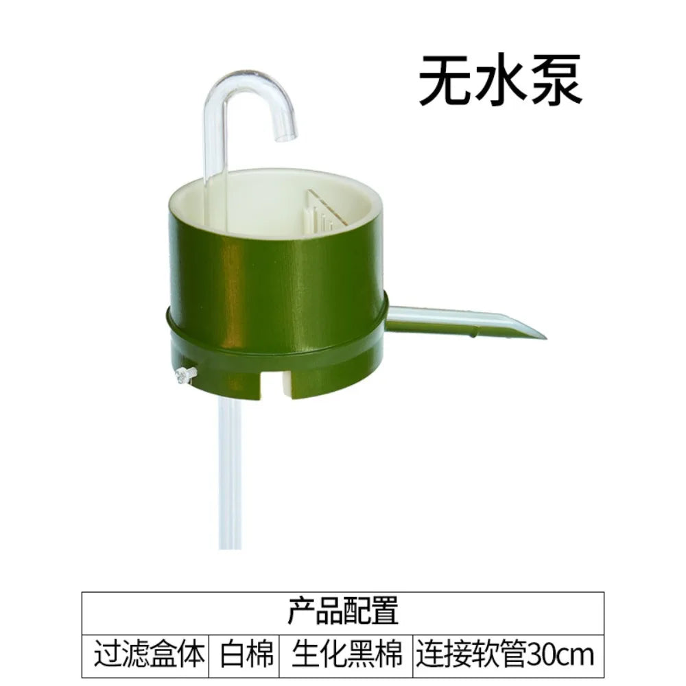 Durable Plastic Aquarium Filter Box Round Internal Filter Air Oxygen Aerator 3 in 1 220V Fish Tank Filter