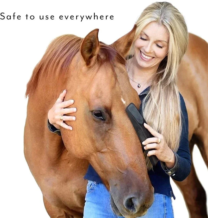 Horse Grooming Brush Massage Grooming Brush Cleaning Flea Tick Removal Rubber Hair Comb Accessories Body Mane 6 In 1 Tail Bristle riding Brush