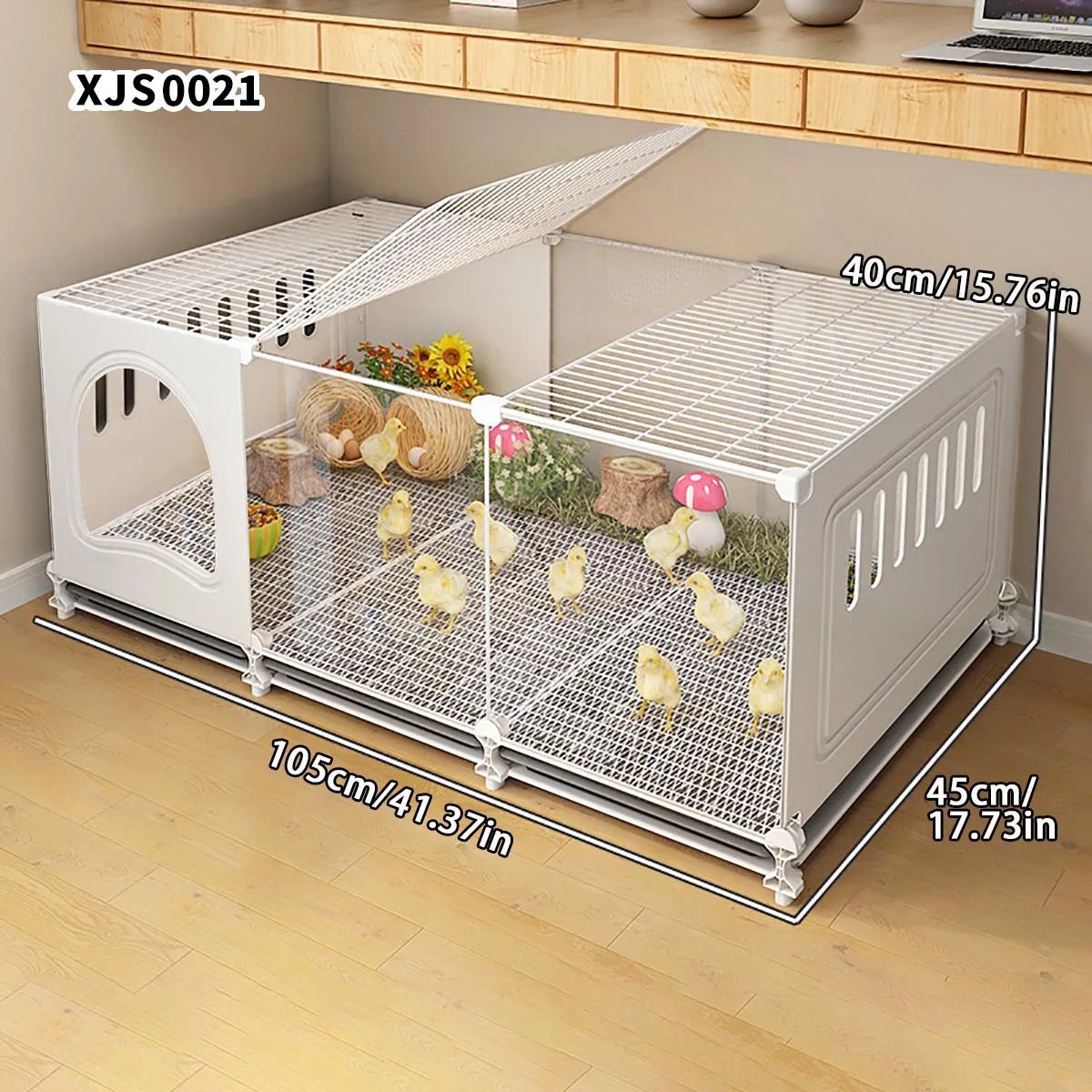 Encrypted Chicken Cage Large Household Indoor and Outdoor Anti-Yellow Rat Wolf Rutin Chicken Coop with Feces Tray Breeding Cage Duck and Goose Cage