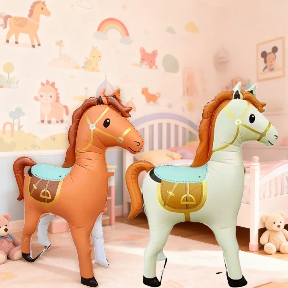 1pc Large Horse shaped Balloon Horse shaped Aluminum Film Balloon Farm Animal Theme Birthday Party Decoration Photo Props