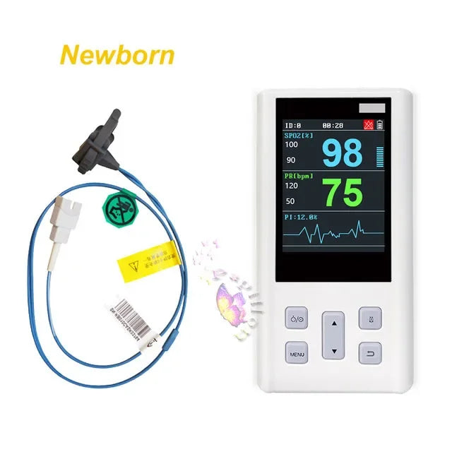 Handheld Pulse Oximeter Monitor for Heart Rate and Oxygen Saturation with Veterinary Medical SPO2 with Memory