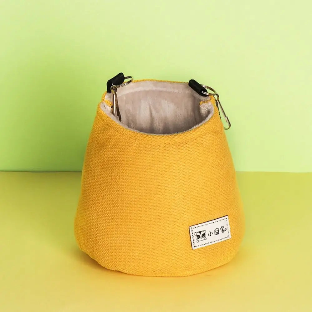 Opening Winter Sugar Glider Pouch Cloth/Plush Soft Squirrel Bed Cage with Hook Comfortable Hamster Hanging Bed