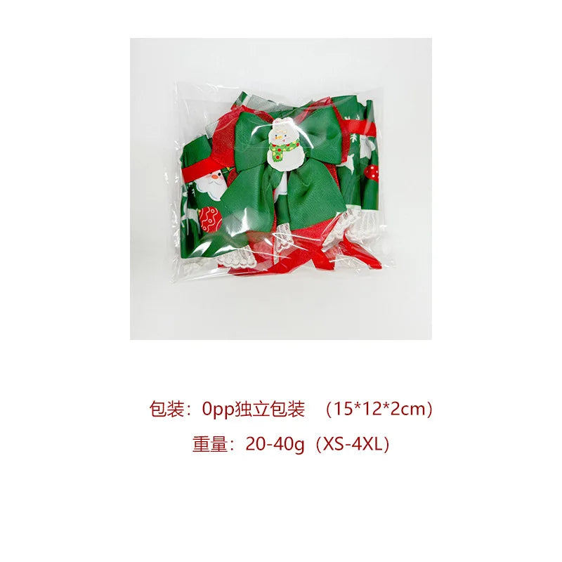 New Cat Necklace for Dog Christmas Water Towel Lace Water Towel Collar Adjustable Scarf Christmas Gift Photo Prop