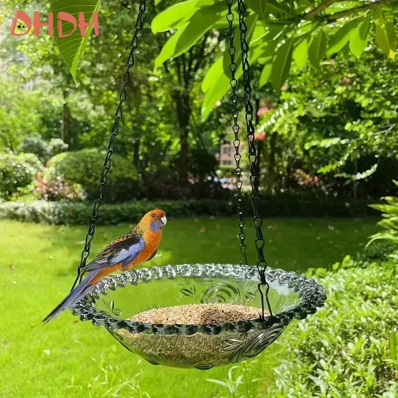 New Bird Flower Shaped Hanging Bird Feeder Birdbath For Garden Yard Farm Supplies Hummingbird Feeder Supplies Birdbath Bird Bath