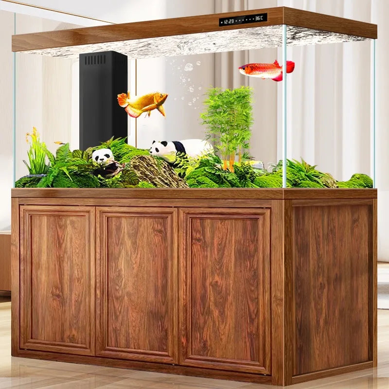 Arowana Tank Ultra-White Glass 1.2 meters Medium and Large Ecological No-Change Aquarium Box Lazy Bottom Filter Cabinet