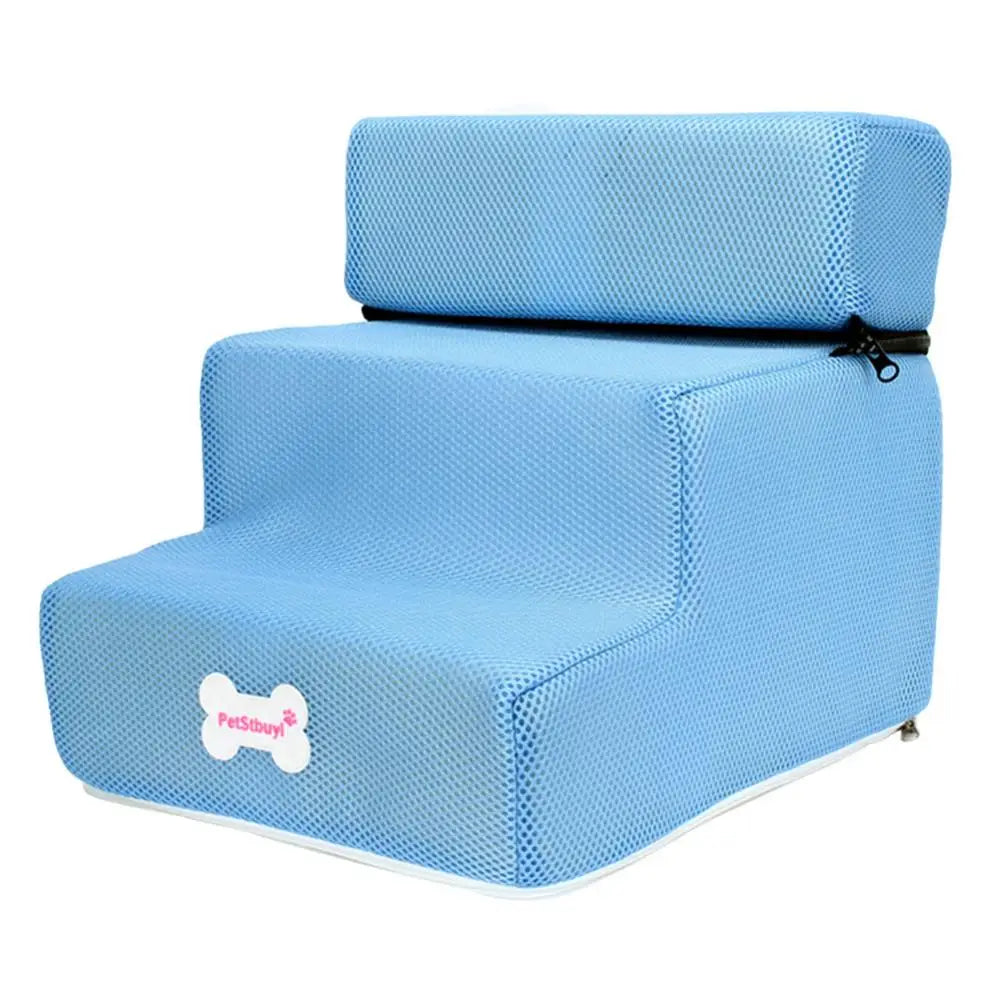 Small Dog Cats Pet 3 Steps Stairs Sofa Stairs Pet Dog Cats Ramp Climbing Stairs Removable Non-slip cover Detachable Bed Ladder Dog Bed