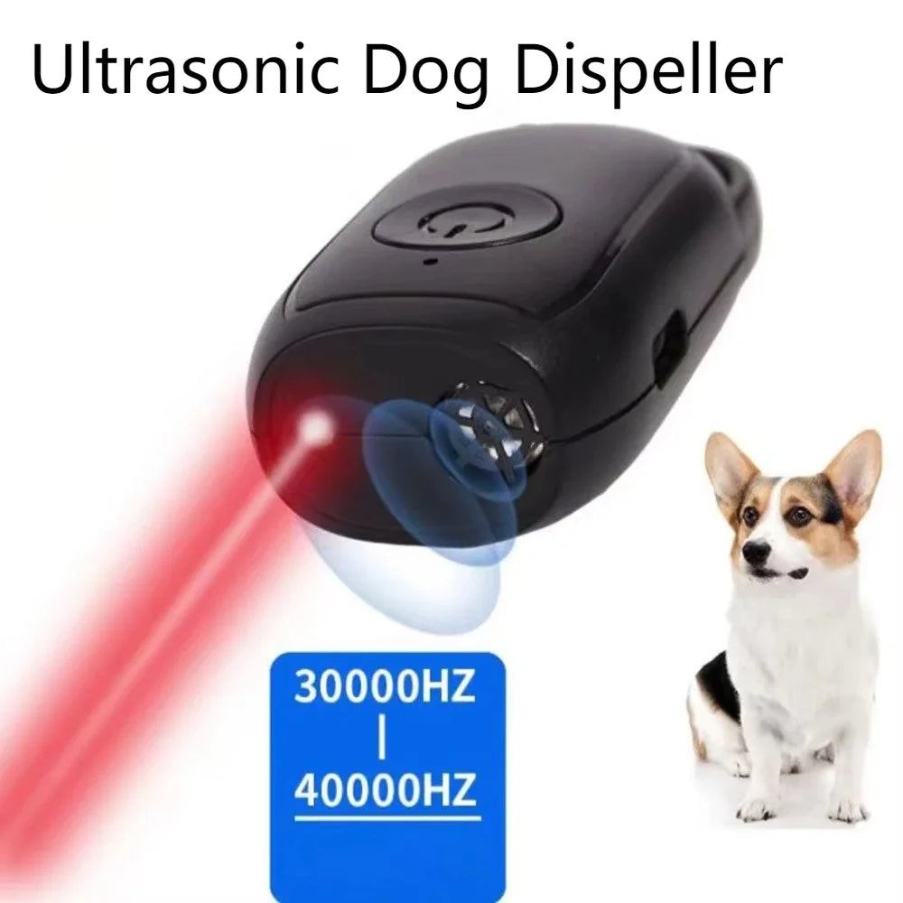 Mini Dog Deterrent Electronic Dog Repeller Ultrasonic Dog Repeller with LED Effective for Dogs Anti-barking Training Device