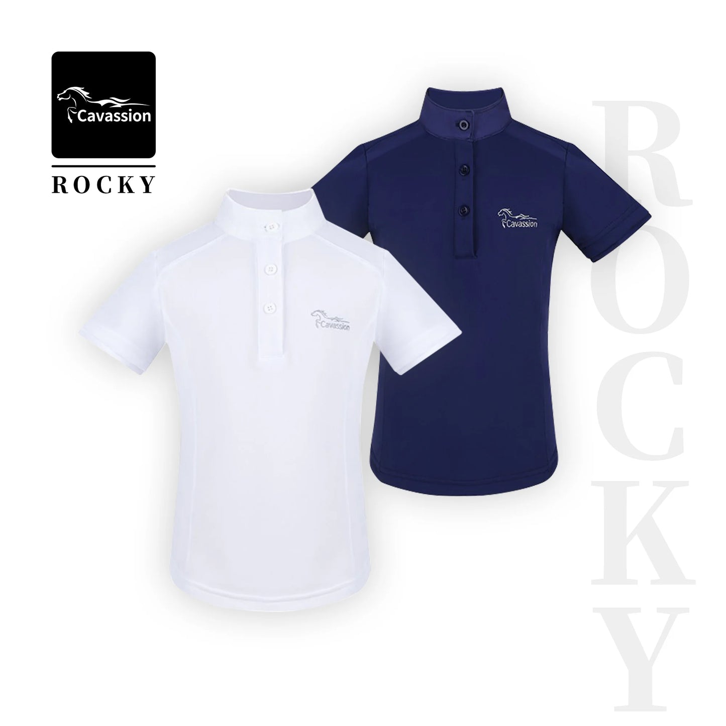 Kids horse riding T shirt white color competition equestrian children short sleeve coat girl rider equestrian equipment