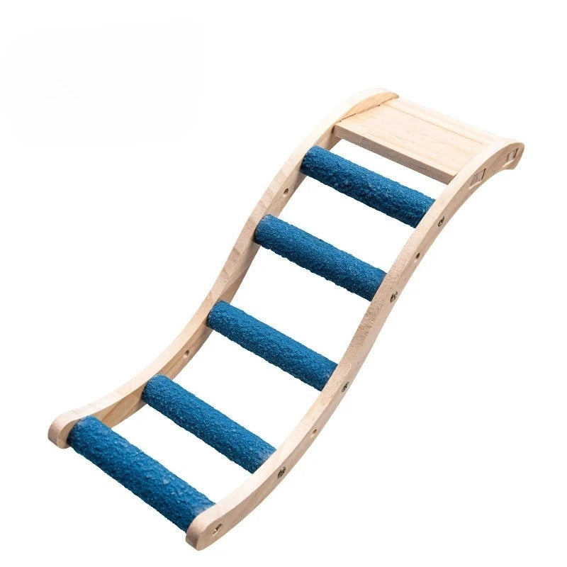 Parrot Ladder Toy Gnawing, Grinding Claws, Grinding Mouth Frosted Ladder Cloud Ladder Station Stick Climbing Platform