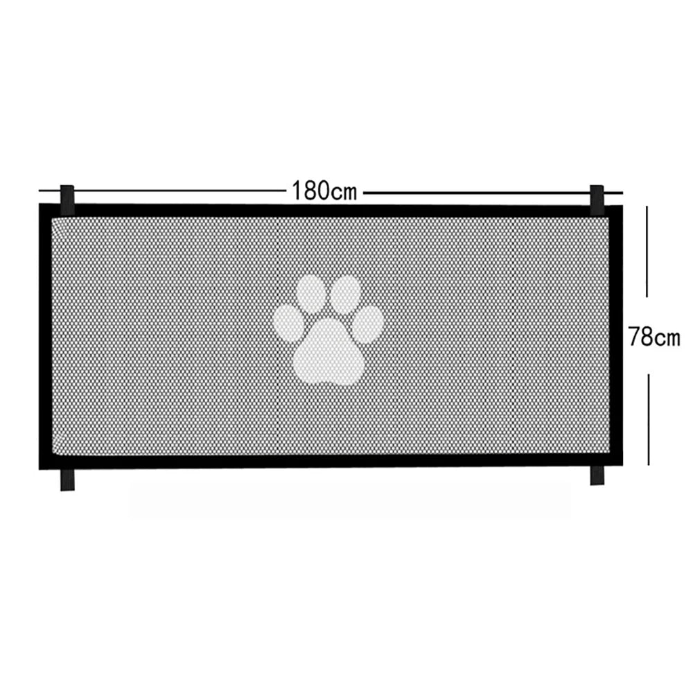 Dog Gate for Stairs Pet Gates for The House Dogs Screen Mesh Gate for Doorways Stairways With 4Pcs Hook Indoor Dog Safety Fence