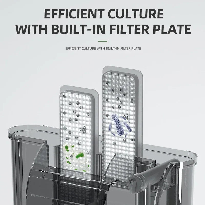 Aquarium 110V 220V Wall-mounted Filter Fish Tank Filter External Grass Tank Filter Water Flow Adjustable Suitable for 30-80CM