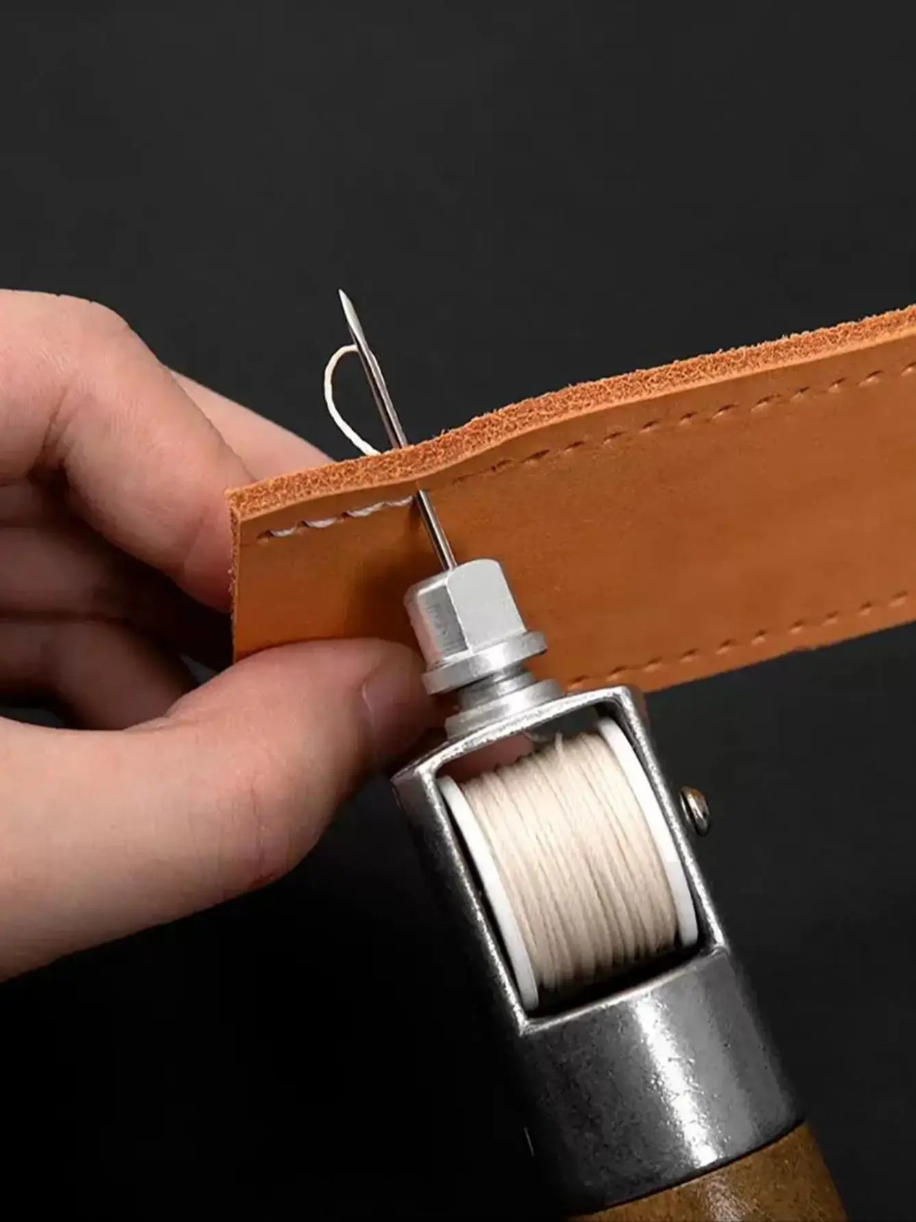 Professional Leather Sewing Awl Set, Quick Sewing Machine Sewing Tool, Suitable for DIY Handmade Repair, with 1 Set of Needles