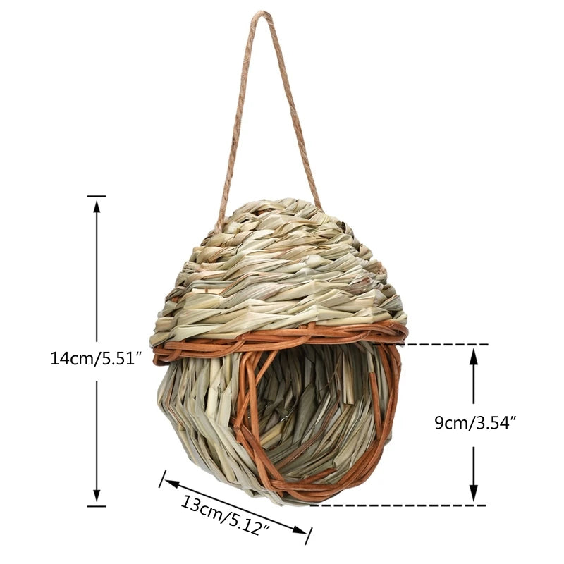 16 different Birds Nests Bird Cage Natural Grass Egg Cage Bird House Outdoor Decorative Weaved Hanging Parrot Nest Houses Pet Bedroom