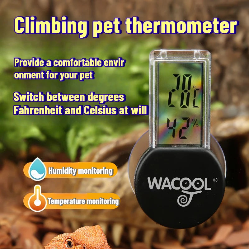 Climbing pet thermometer palace lizard horned frog tortoise reptile feeding box thermometer