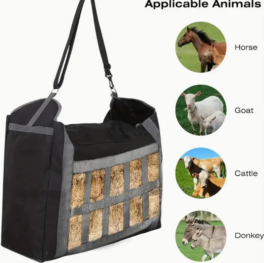 Hay Storage Bag Horse Hay Bag Livestock Hay Bale Nighttime Horse Hay Feeder Bag