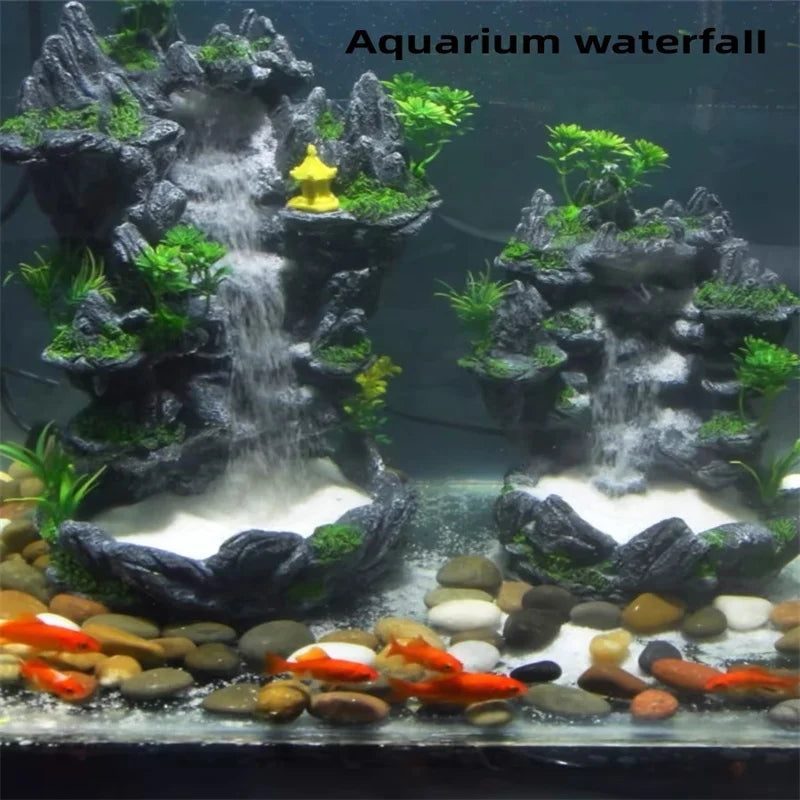 Aquarium Quicksand Waterfall DIY Simulation Rockery Package Fish Tank Landscaping