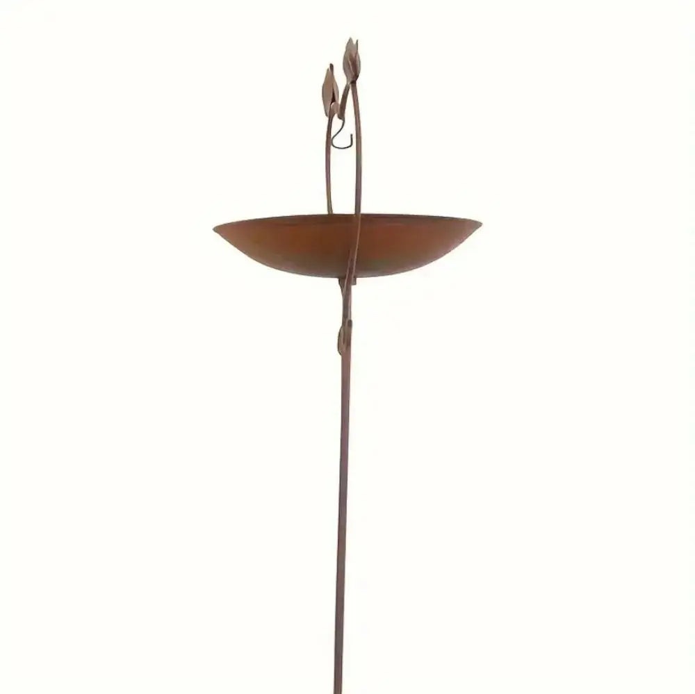European Country Bird Feeder Ground Plug Bathing Tray Decorative Cast Bird Feeder Bird Bath for Outdoor Patio Courtyard