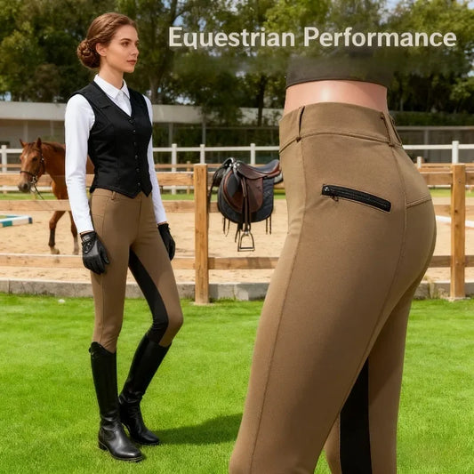 Women's Slim Stretch Equestrian Riding Pants - 2026 European American Style Patch Trousers