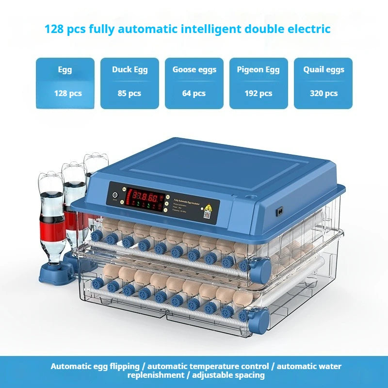 Intelligent Egg Incubator 6/9/12/15/24/36/48/56/64/98/120/128/152/176/192 Eggs for Ostrich Chicken Duck and other Birds