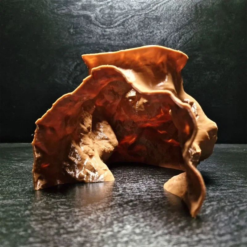 Realistic Cave Landscape Ornament - Multi-Use Hideaway for Fish Shrimp Turtle in Aquarium & Reptile Tank