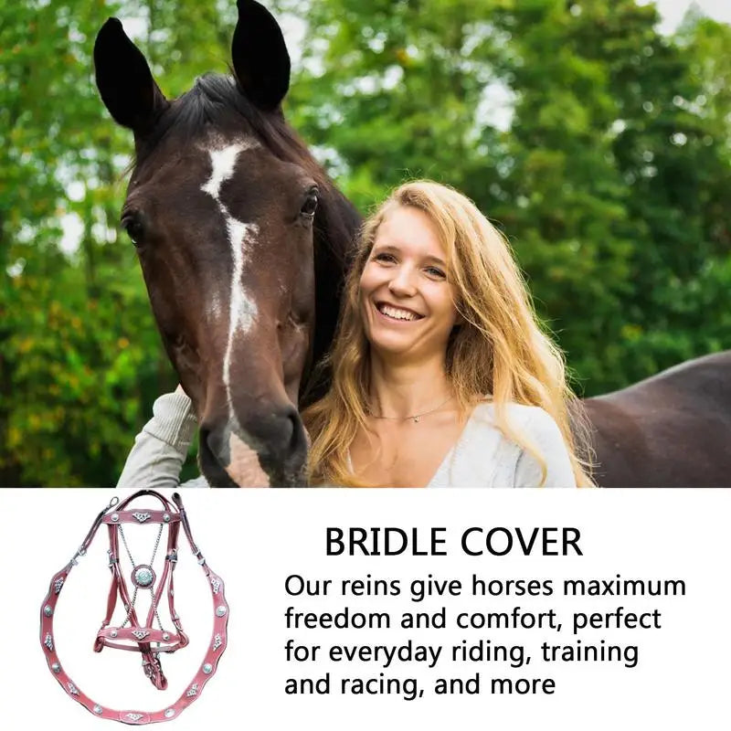 PU Horse Lead Rope Strap Adjustable Equestrian Rein Racing Halters Swivel Buckle Ponies With Metal Buckle Leading Rope