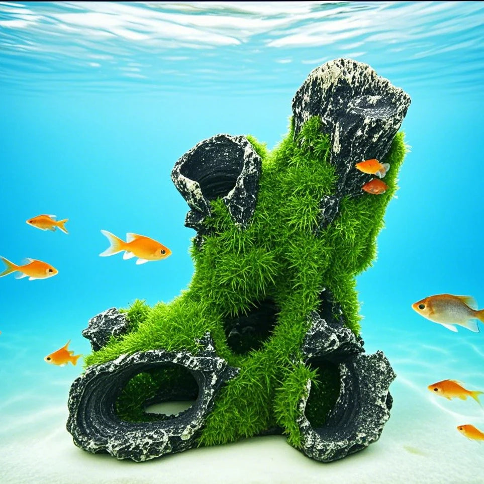 Resin Breeding Hiding Cave Simulation Shrimp Cave House Decorative Props Tree House Shelter Arts & Crafts  for Aquarium Landscaping