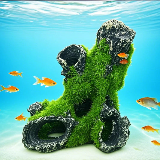 Resin Breeding Hiding Cave Simulation Shrimp Cave House Decorative Props Tree House Shelter Arts & Crafts  for Aquarium Landscaping