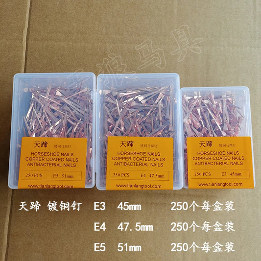 Copper Horseshoe Nails E3 E4 E5 One Box Contain 250PCS