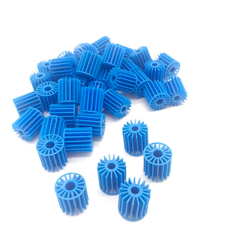 Aquarium Filter Fish Tank Fluidized Moving Bed Filter Bubble Bio Filter Media With Air Stone And Sponge Filters Transparent