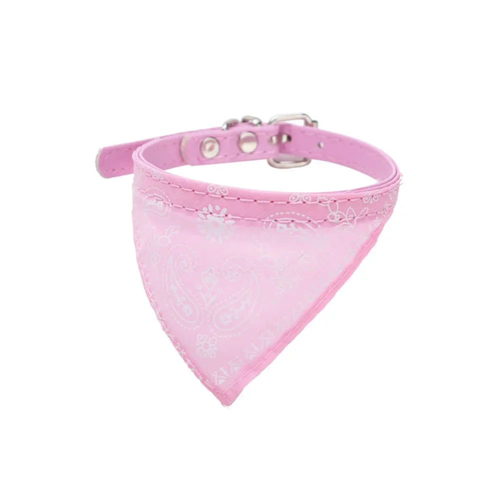 Cute Printed Bandana Cat Collar Puppy Dog Cat Scarf Collar Adjustable Triangular Pet Bandana Collar for Kittens Small Animals