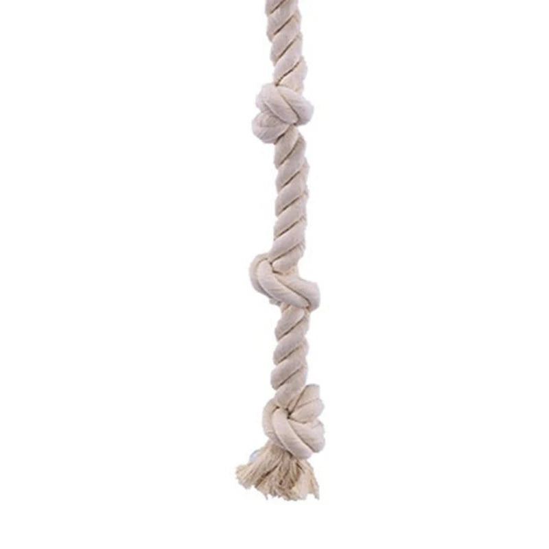 Hanging Cotton Rope Swing Cage with Knots, Parrot Climbing Toy, Boredom Breaker for Budgies