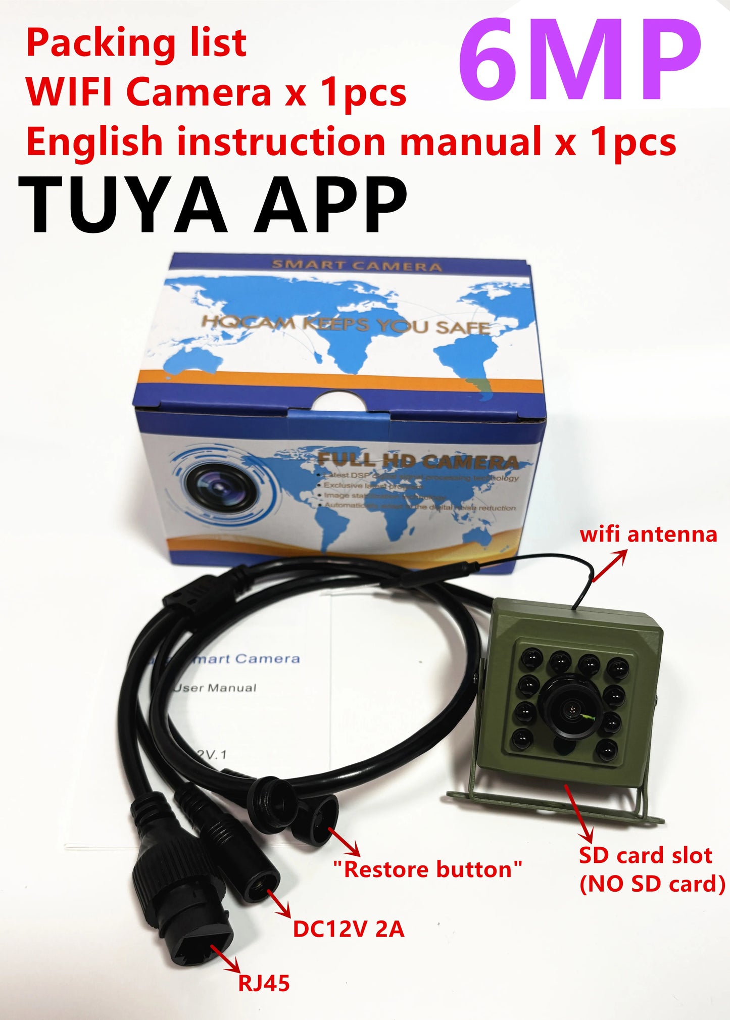 6MP 4MP POE 2K Tuya Mini Wireless WiFi IP Camera Bird Cage CIRCUT Night Vision Small Size Bird Nest Home Security CCTV Smart Life