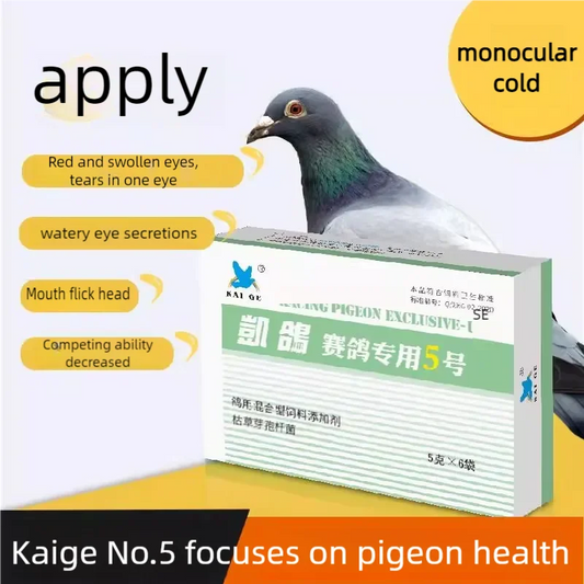Pigeons use feed additives to improve bird Chlamydia, eyes water, breathing, sound, open breathing