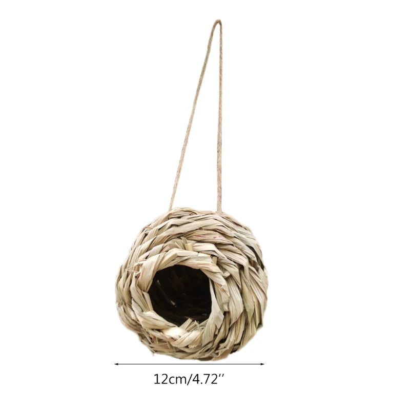 16 different Birds Nests Bird Cage Natural Grass Egg Cage Bird House Outdoor Decorative Weaved Hanging Parrot Nest Houses Pet Bedroom