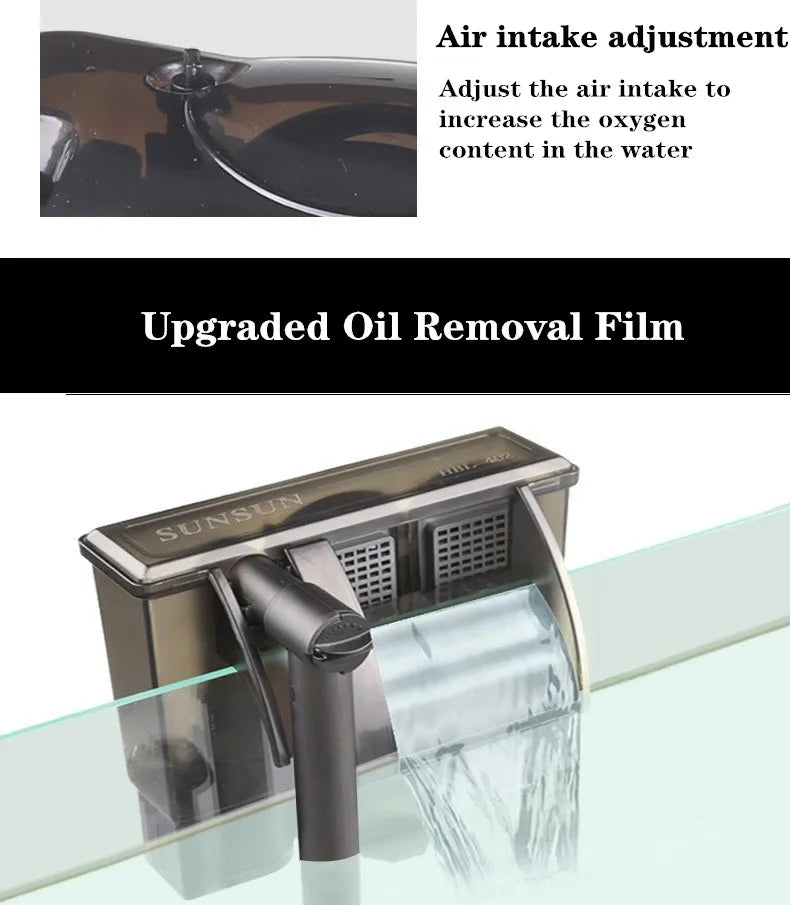 Aquarium Filter External Hanging Filter Pump Fish Tank Water Pump Waterfall Maker Water Circulation Filter Aquarium Accessories