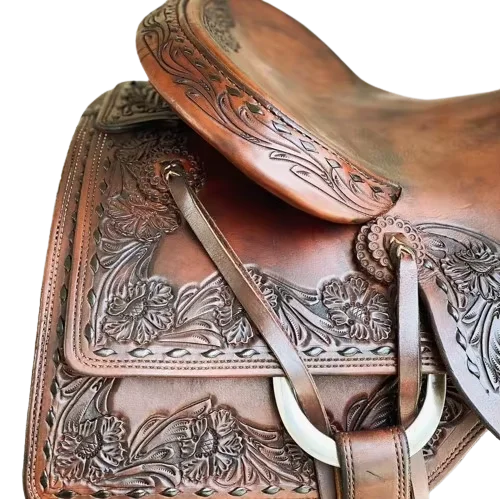 Premium Western Horse Saddle With Reinforced Tree And Breathable Seat For Cowgirl Riding Western Genuine Leather