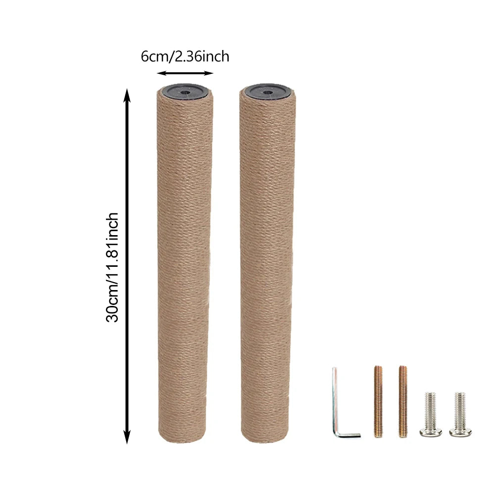2PCS cat scratch pole, DIY accessories for cat climbing frame, suitable for cat climbing frame or Replacing Old and Damaged Cat Scratch Poles