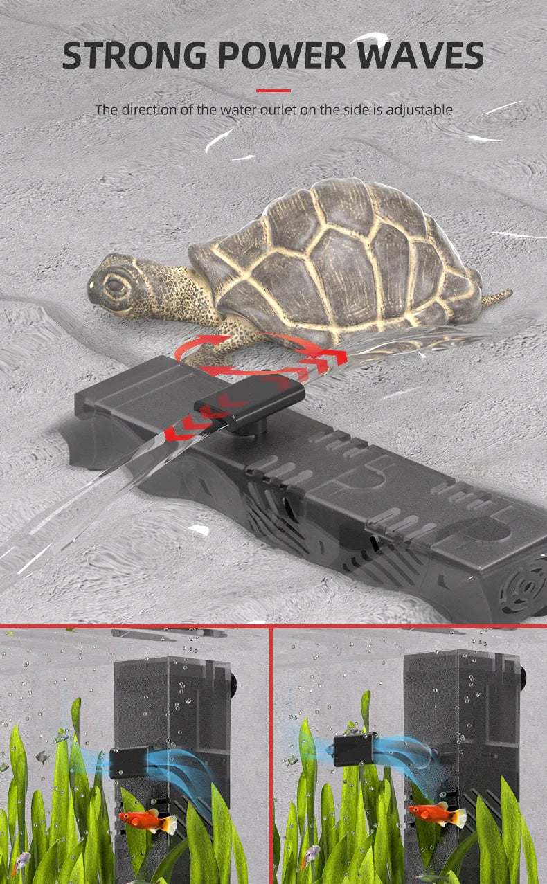 USB fish tank low water filter Aquarium Turtle tank Filter circulation Filtration oxygenation Small fountain