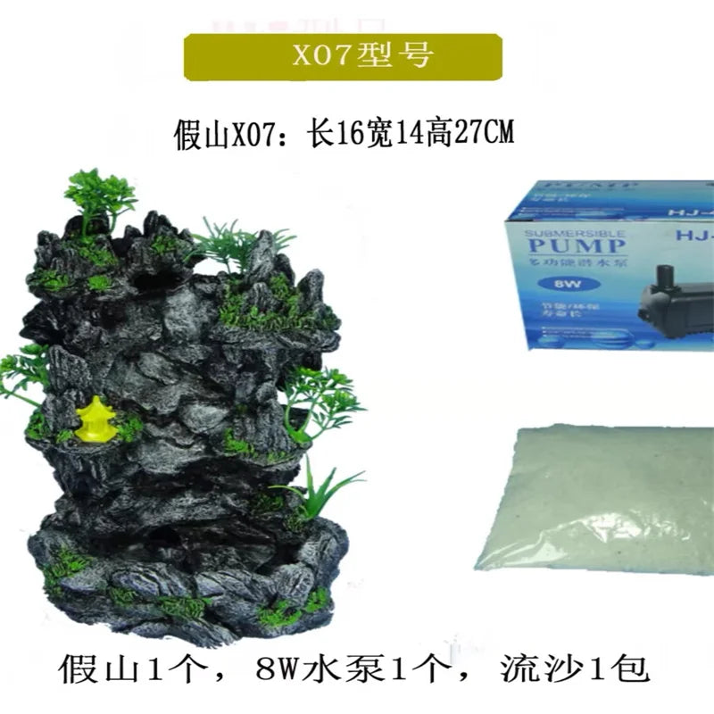 Aquarium Quicksand Waterfall DIY Simulation Rockery Package Fish Tank Landscaping