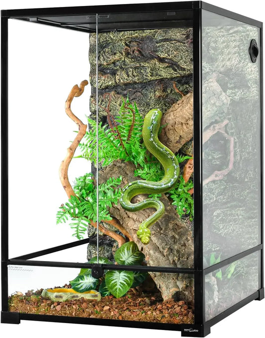 Special Offers 90 Gallon Reptile Terrarium with Front Opening Door and Top Screen Ventilation Easy Assembly Reptile Habitat