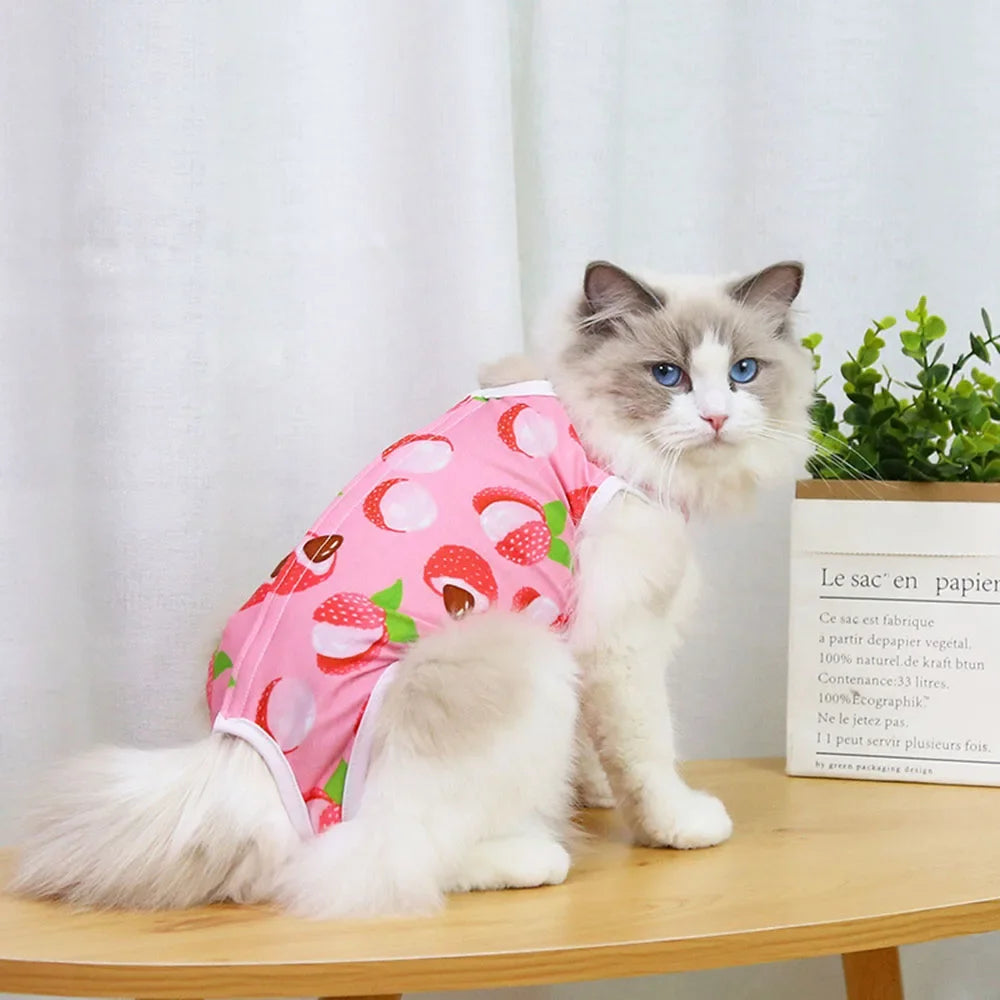 Cat Surgery Recovery Suit Female Cat Spay Recovery Suit Kitten Onesie for Cats After Surgery Anti Licking Breathable Cat Clothes