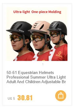 Ultralight Summer Equestrian Safety Helmet Adults Riding Cap Horse Riding Protective Helmet  58-62