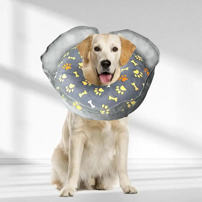 Inflatable Collar Anti-bite Injury Elizabethan Collar For Dogs Cat Recovery Neck Wound Protective Accessories