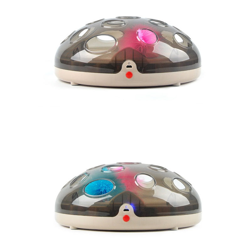 Electric Cat Toy Turntable Pet Interactive Kitten Catches Mouse Plush Toys Play Board Funny Cat Supplies Cats Scratching Board