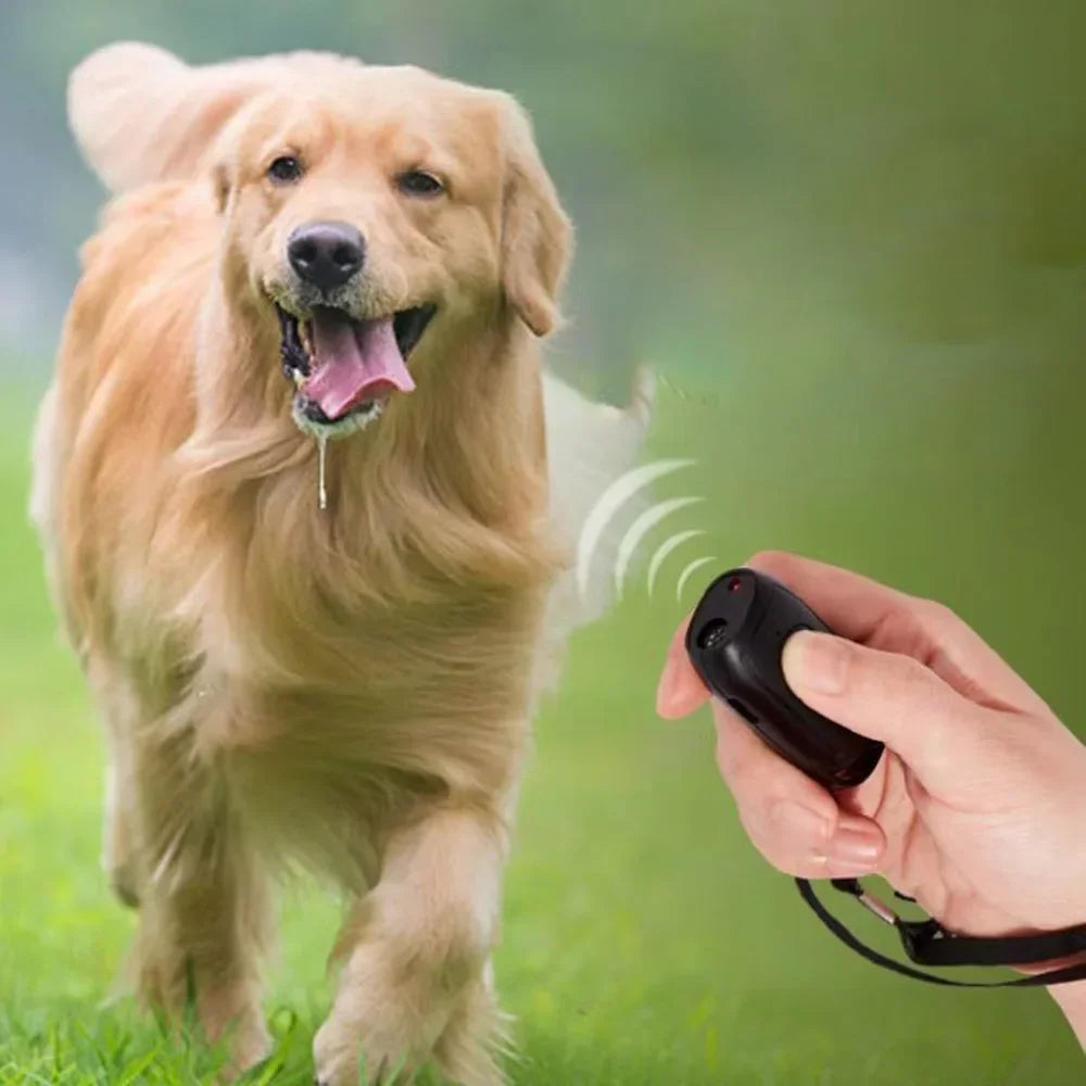 Mini Dog Deterrent Electronic Dog Repeller Ultrasonic Dog Repeller with LED Effective for Dogs Anti-barking Training Device