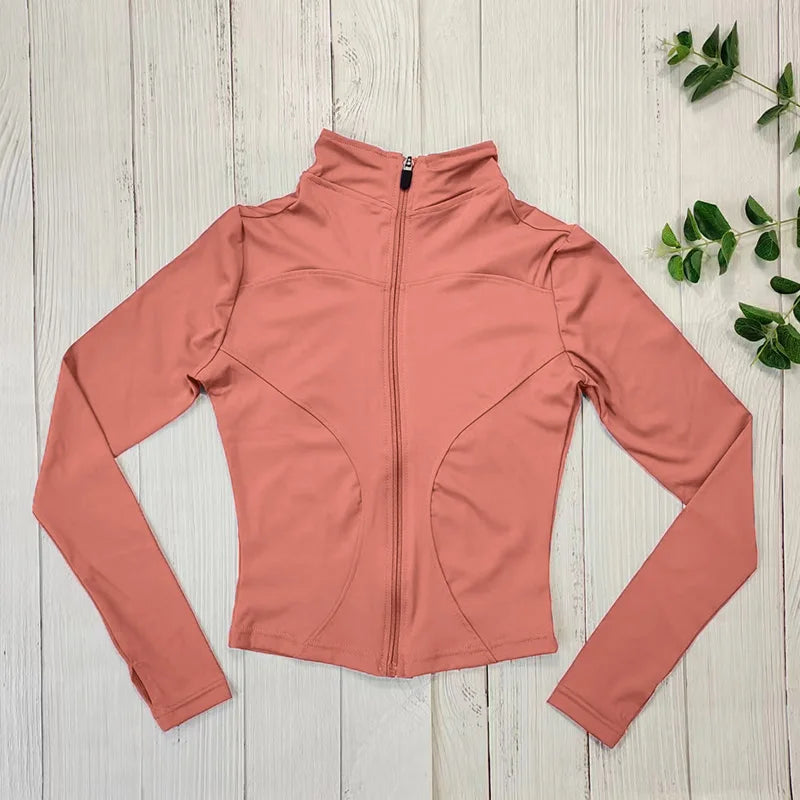 MXLLINA Zipper Horse Riding Jacket Tops Equestrian Competition Base Layer Women Long Sleeve Coat Equestrian Training Shirts