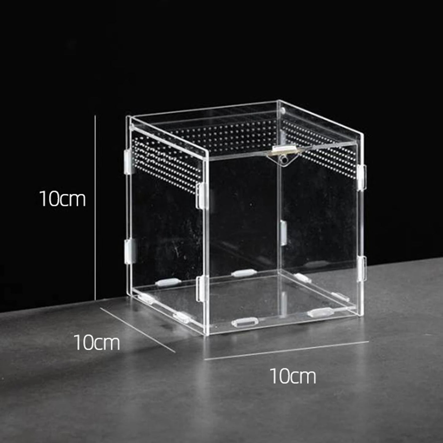 Acrylic Transparent Reptile Terrarium Breeding Box Turtle Cage Nano Arboreal Tarantula Bearded Dragon Reptiles Habitat