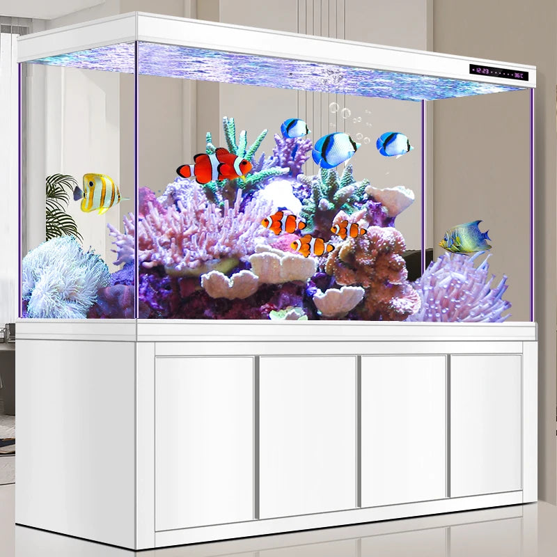 Arowana Tank Ultra-White Glass 1.2 meters Medium and Large Ecological No-Change Aquarium Box Lazy Bottom Filter Cabinet