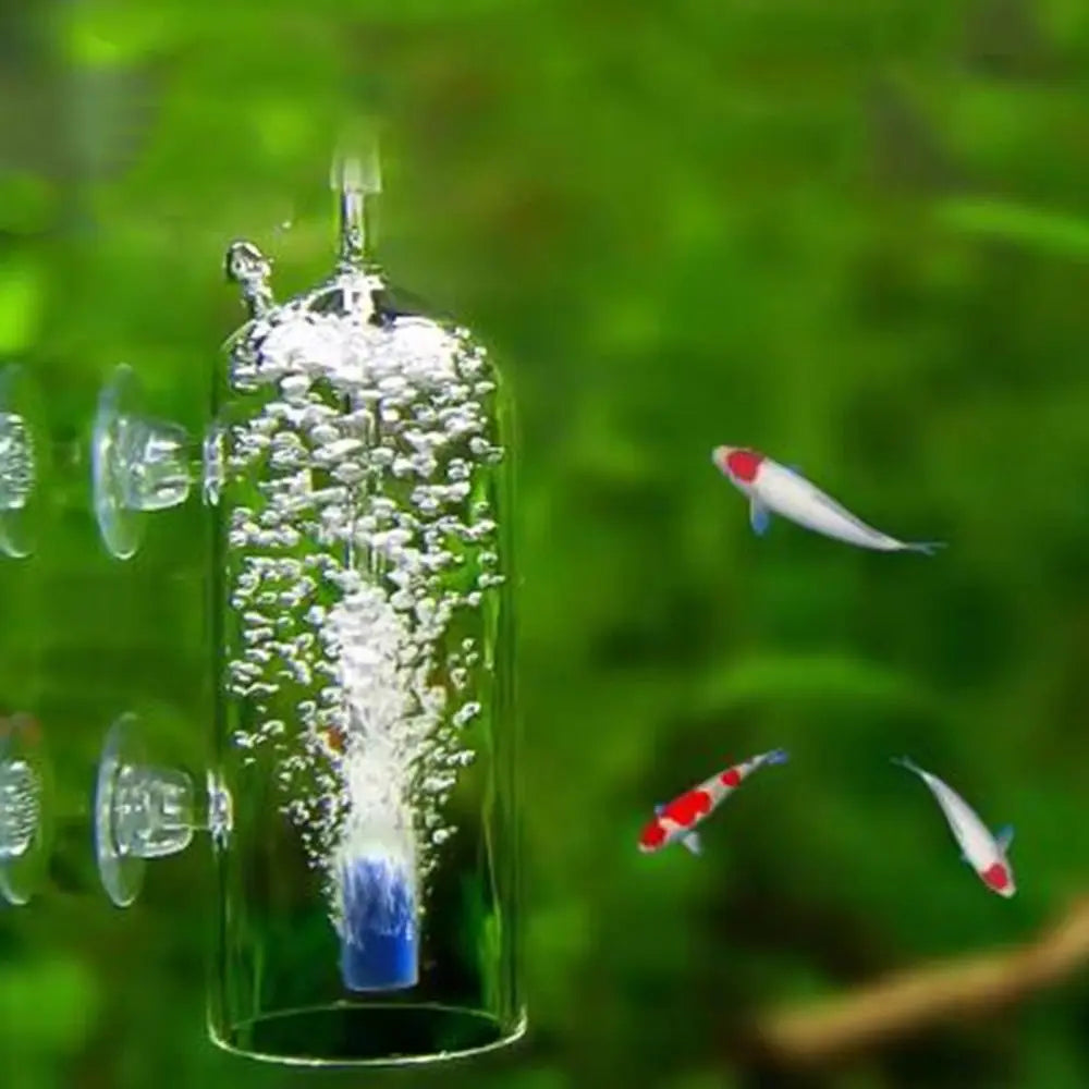 Crystal Glass Fish Tank Dissolved Oxygen Device Anti-Splash Design Preventing Water Splashing Fish Tank Oxygen Aerator
